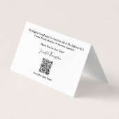 Carte de visite de l'agent de prêt (Dos)