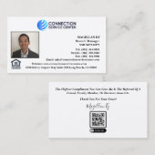 Carte de visite de l'agent de prêt (Devant / Derrière)