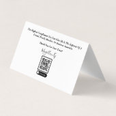 Carte de visite de l'agent de prêt (Dos)