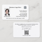 Carte de visite de l'agent de prêt (Devant / Derrière)