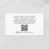 Carte de visite de l'agent de signature de notaire (Dos)