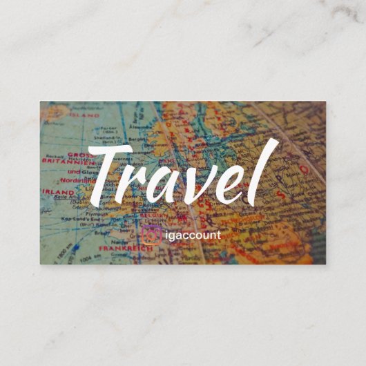 Carte de visite de l'agent de voyage (Dos)