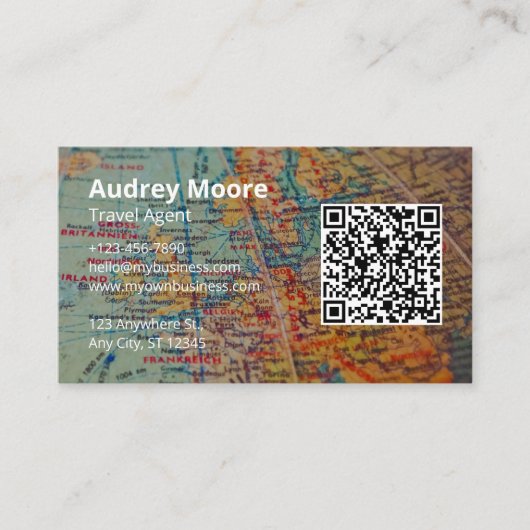 Carte de visite de l'agent de voyage (Devant)