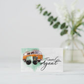 Carte de visite de l'agent de voyage (Debout devant)