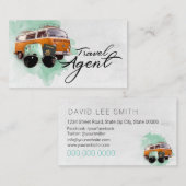 Carte de visite de l'agent de voyage (Devant / Derrière)