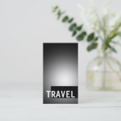 Carte de visite de l'agent de voyage Black Grey (Debout devant)