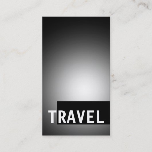 Carte de visite de l'agent de voyage Black Grey (Devant)