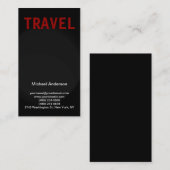 Carte de visite de l'agent de voyage Black Grey Re (Devant / Derrière)