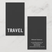 Carte de visite de l'agent de voyage gris blanc (Devant / Derrière)