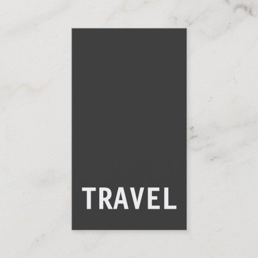 Carte de visite de l'agent de voyage gris blanc (Devant)