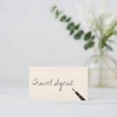 Carte de visite de l'agent de voyage manuscrit (Debout devant)