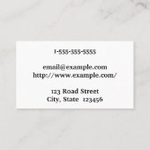 Carte de visite de l'agent de voyage propre et per (Dos)