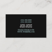 Carte de visite de l'agent de voyages (Dos)