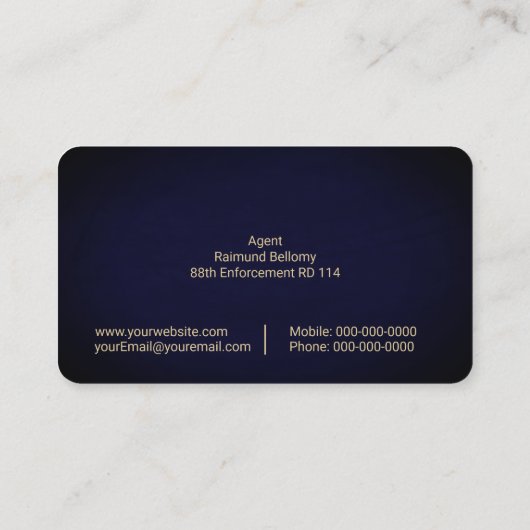 Carte de visite de l'agent d'exécution de la cauti (Dos)