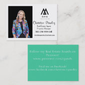 Carte de visite de l'agent immobilier (Devant / Derrière)