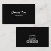 Carte de visite de l'agent immobilier (Devant / Derrière)