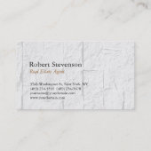 Carte de visite de l'agent immobilier à la mode Br (Dos)