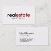 Carte de visite de l'agent immobilier à la mode Pl (Devant / Derrière)