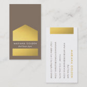 Carte de visite de l'agent immobilier Chic Graphic (Devant / Derrière)