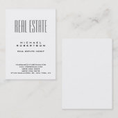 Carte de visite de l'agent immobilier Chubby White (Devant / Derrière)