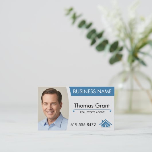 Carte de visite de l'agent immobilier Code QR mode (Debout devant)