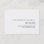 Carte de visite de l'agent immobilier de Chubby (Dos)