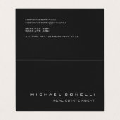 Carte de visite de l'agent immobilier gris du coin (Extérieur déplié)