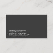 Carte de visite de l'agent immobilier gris moderne (Dos)