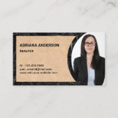 Carte de visite de l'agent immobilier Kraft rustiq (Devant)