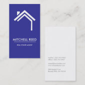 Carte de visite de l'agent immobilier moderne (Devant / Derrière)