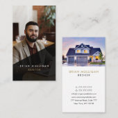 Carte de visite de l'agent immobilier moderne (Devant / Derrière)