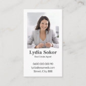 Carte de visite de l'agent immobilier moderne (Devant)