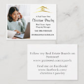 Carte de visite de l'agent immobilier professionne (Devant / Derrière)