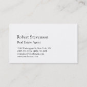 Carte de visite de l'agent immobilier rouge noir (Dos)