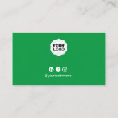 Carte de visite de l'agent immobilier vert avec pe (Dos)