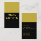 Carte de visite de l'agent trié couleur or noir te (Devant / Derrière)
