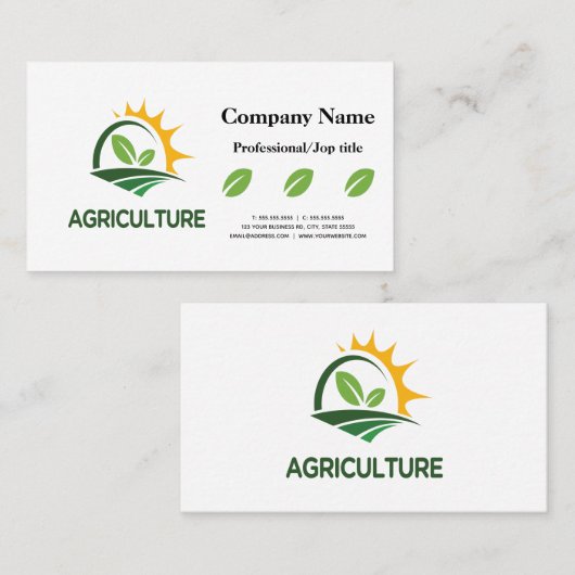 Carte de visite de l'agriculture (Devant / Derrière)