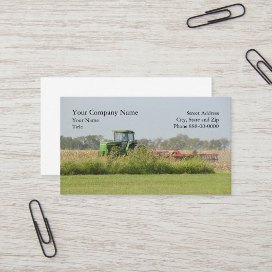 Carte de visite de l'agriculture (Devant/Arrière en situation)