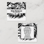 Carte de visite de l'aigle à drapeau américain (Devant / Derrière)