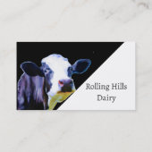 Carte de visite de lait de vache de ferme laitière (Dos)