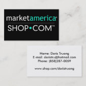 carte de visite de l'Amérique du marché (Devant / Derrière)