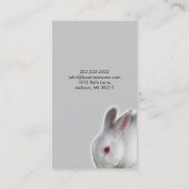 Carte de visite de lapin blanc (Dos)