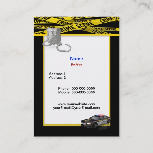 Carte de visite de l'application des lois (Devant)