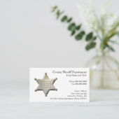 Carte de visite de l'application des lois (Debout devant)