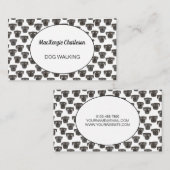 Carte de visite de l'aquarelle de la marche des ch (Devant / Derrière)