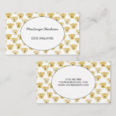 Carte de visite de l'aquarelle de la marche des ch (Devant / Derrière)