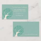 Carte de visite de l'arbre cardiaque de la menthe (Devant / Derrière)
