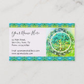 Carte de visite de l'arbre vert de vie (Dos)