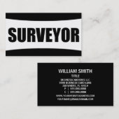 Carte de visite de l'arpenteur (Devant / Derrière)