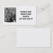 CARTE DE VISITE DE L'ARRANGER DE FLEURS OU DE FLOR (Devant / Derrière)